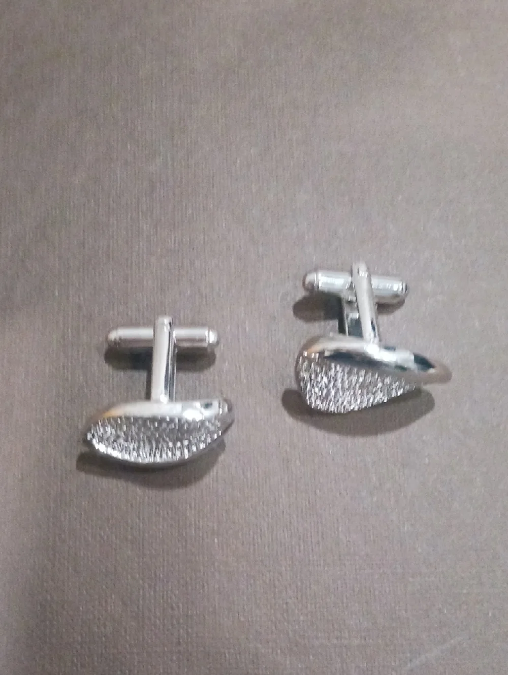 Silver Teardrop Pave Cufflinks - Polished Formal Accent